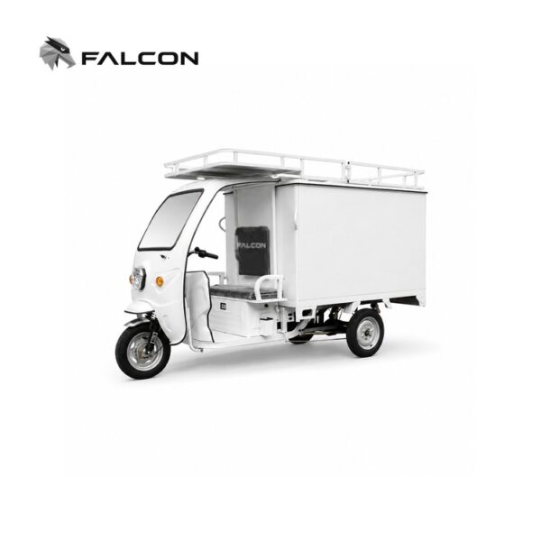 Roof-Rack Enclosed Electric Delivery Tricycle